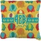 Cute Elephants Faux-Linen Throw Pillow 26" (Personalized)