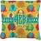Cute Elephants Burlap Pillow (Personalized)