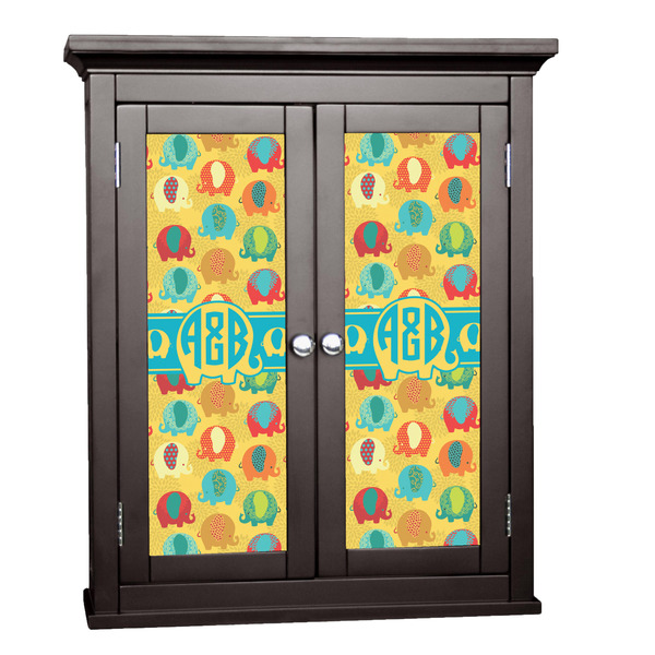 Custom Cute Elephants Cabinet Decal - Custom Size (Personalized)