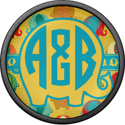 Cute Elephants Cabinet Knob (Black) (Personalized)