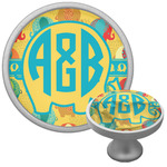 Cute Elephants Cabinet Knob (Silver) (Personalized)