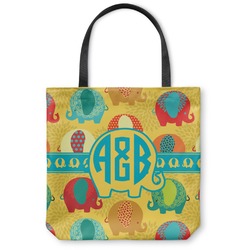 Cute Elephants Canvas Tote Bag (Personalized)