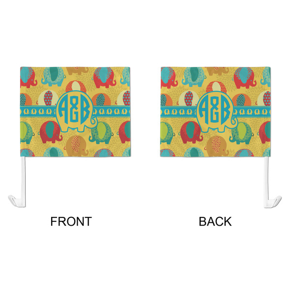 Cute Elephants Car Flag - Large - APPROVAL