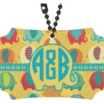Cute Elephants Rear View Mirror Ornament (Personalized)