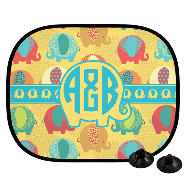Custom Cute Elephants Car Side Window Sun Shade (Personalized)