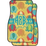 Cute Elephants Car Floor Mats (Front Seat) (Personalized)