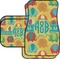 Cute Elephants Car Floor Mats Set - 2 Front & 2 Back (Personalized)