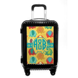 Cute Elephants Carry On Hard Shell Suitcase (Personalized)
