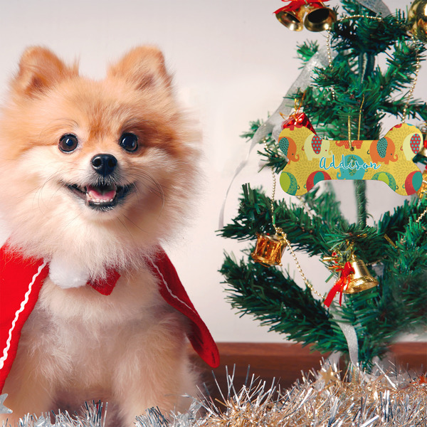 Cute Elephants Ceramic Flat Ornament - Bone (LIFESTYLE)