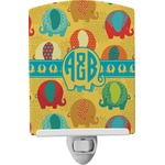 Cute Elephants Ceramic Night Light (Personalized)