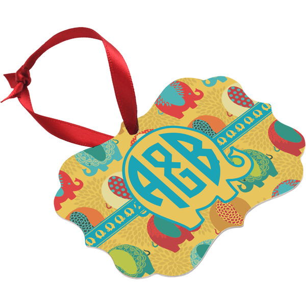 Cute Elephants Christmas Ornament