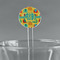 Cute Elephants 5.5" Round Plastic Stir Sticks - Clear (Personalized)