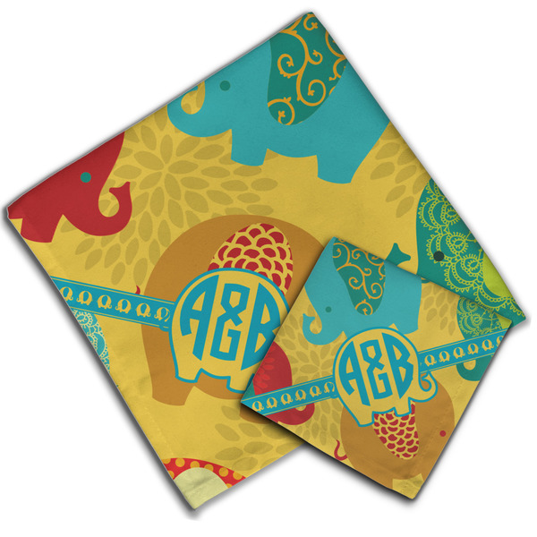 Cute Elephants Cloth Napkins - Personalized Lunch & Dinner (PARENT MAIN)