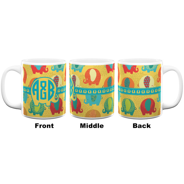 Cute Elephants Coffee Mug - 11 oz - White APPROVAL