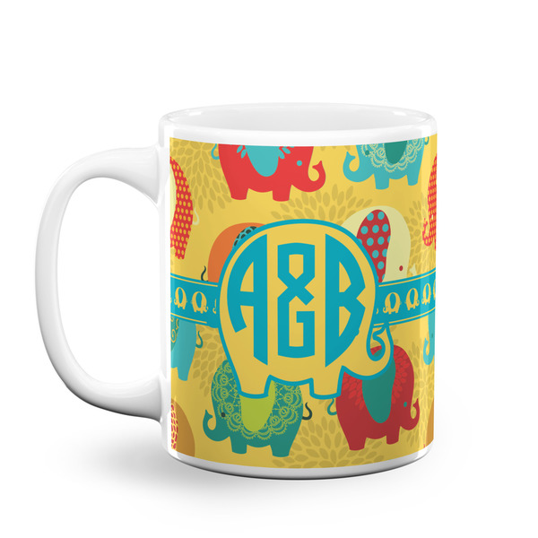 Custom Cute Elephants Coffee Mug (Personalized)