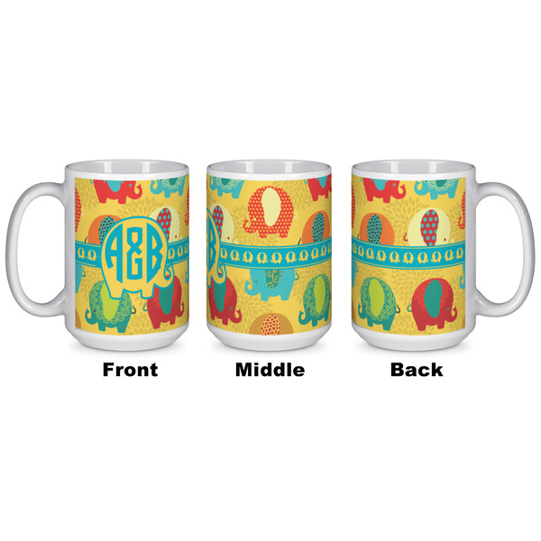 Cute Elephants Coffee Mug - 15 oz - White APPROVAL