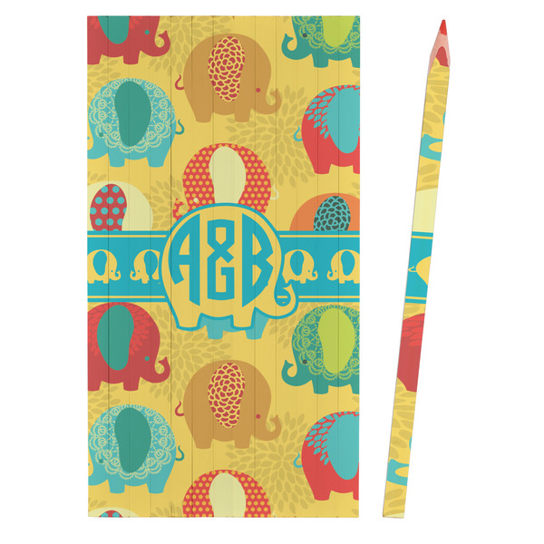 Cute Elephants Colored Pencils - Front View