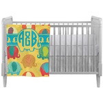 Cute Elephants Crib Comforter / Quilt (Personalized)