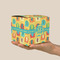 Cute Elephants Cube Favor Gift Box - On Hand - Scale View