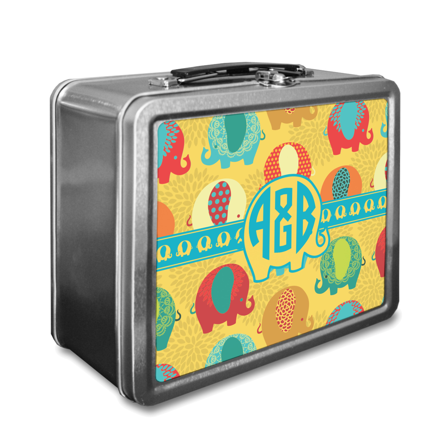 Custom Cute Elephants Lunch Box (Personalized) YouCustomizeIt