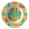 Cute Elephants Plastic Bowl - Microwave Safe - Composite Polymer (Personalized)
