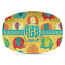 Cute Elephants Plastic Platter - Microwave & Oven Safe Composite Polymer (Personalized)