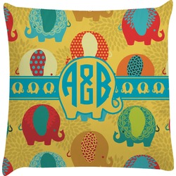 Cute Elephants Decorative Pillow Case (Personalized)