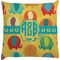 Cute Elephants Decorative Pillow Case (Personalized)