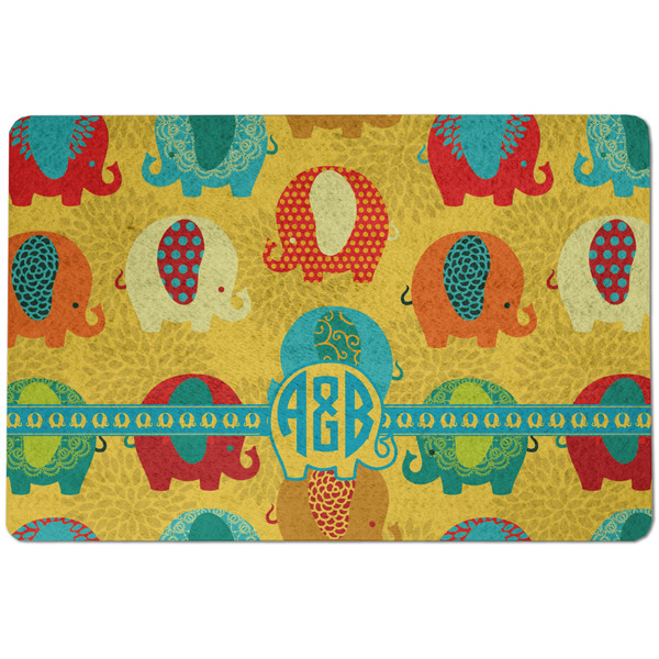 Cute Elephants Dog Food Mat - Small without bowls