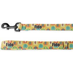 Cute Elephants Deluxe Dog Leash - 4 ft (Personalized)