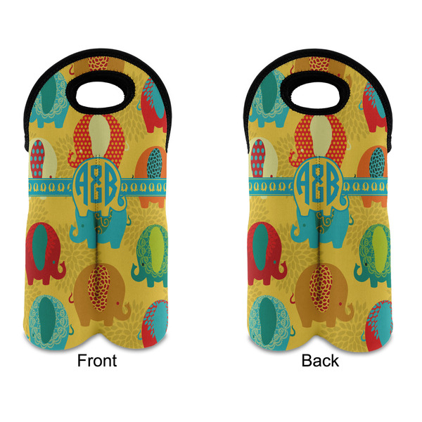Cute Elephants Double Wine Tote - APPROVAL (new)