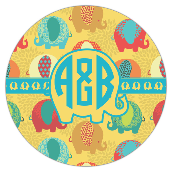 Cute Elephants Drink Topper - Large - Single