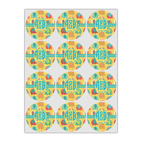 Cute Elephants Drink Topper - Small - Set of 12