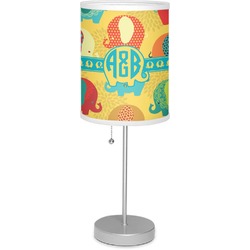 Cute Elephants Lamp with Drum Shade (Personalized)