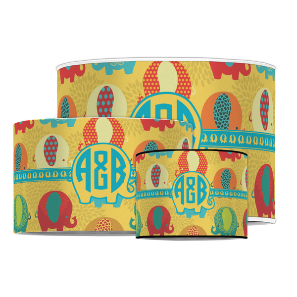 Cute Elephants Drum Lampshades - MAIN