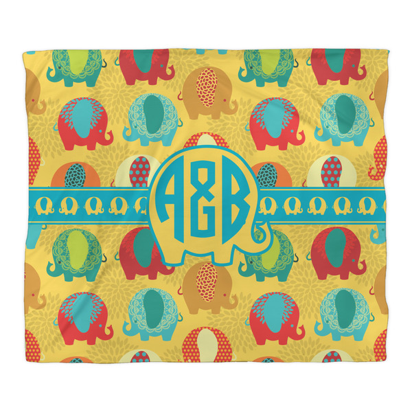 Cute Elephants Duvet Cover - King - Front