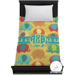 Cute Elephants Duvet Cover - Twin (Personalized)