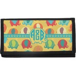 Cute Elephants Canvas Checkbook Cover (Personalized)