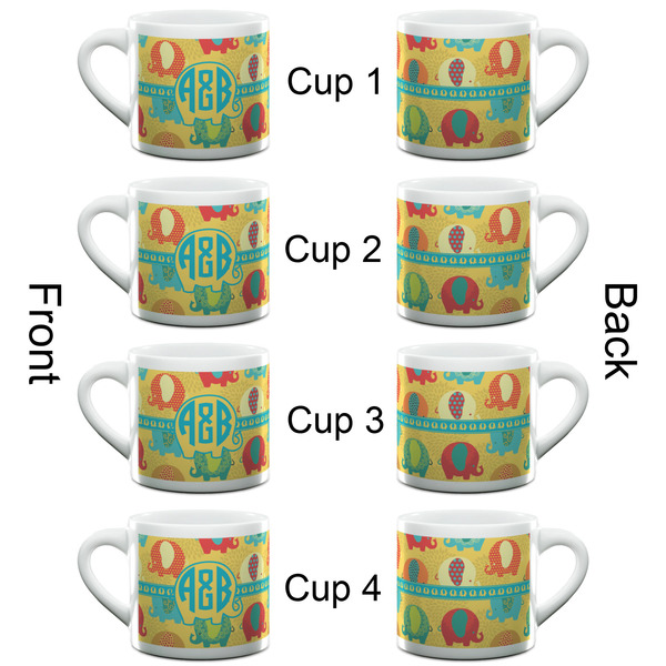 Cute Elephants Espresso Cup - 6oz (Double Shot Set of 4) APPROVAL