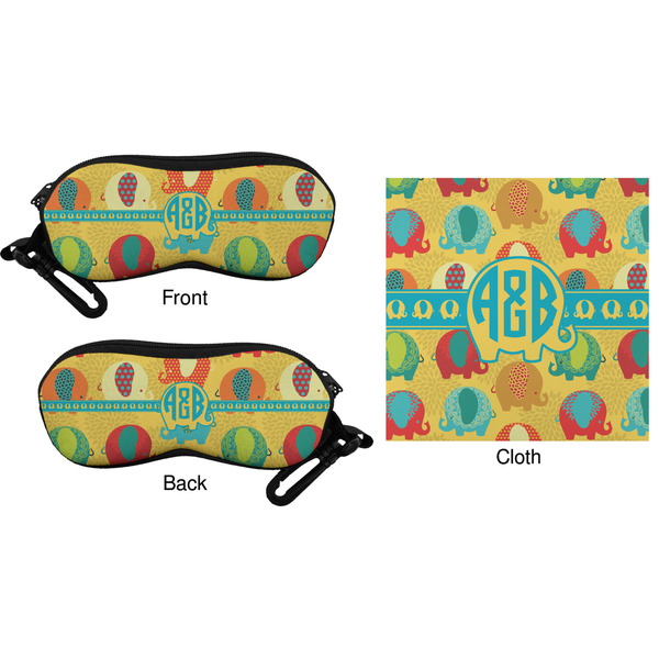 Cute Elephants Eyeglass Case & Cloth (Approval)