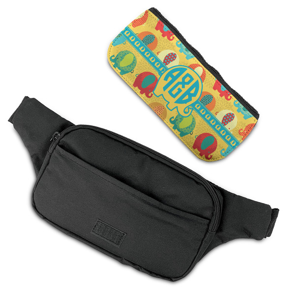 Cute Elephants Fanny Packs - FLAT (flap off)