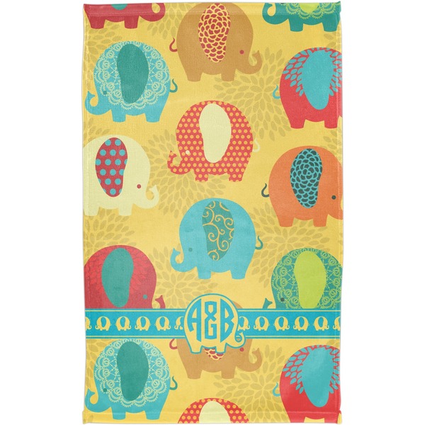 Cute Elephants Finger Tip Towel - Full View