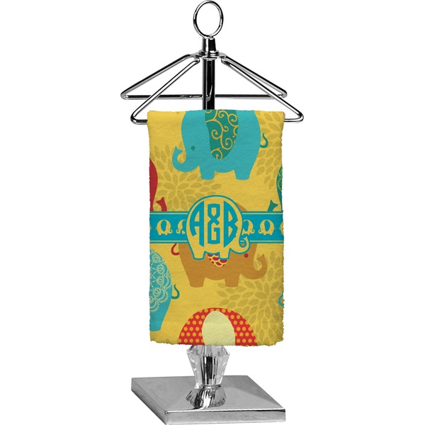 Custom Cute Elephants Finger Tip Towel - Full Print (Personalized)