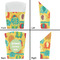 Cute Elephants French Fry Favor Box - Front & Back View