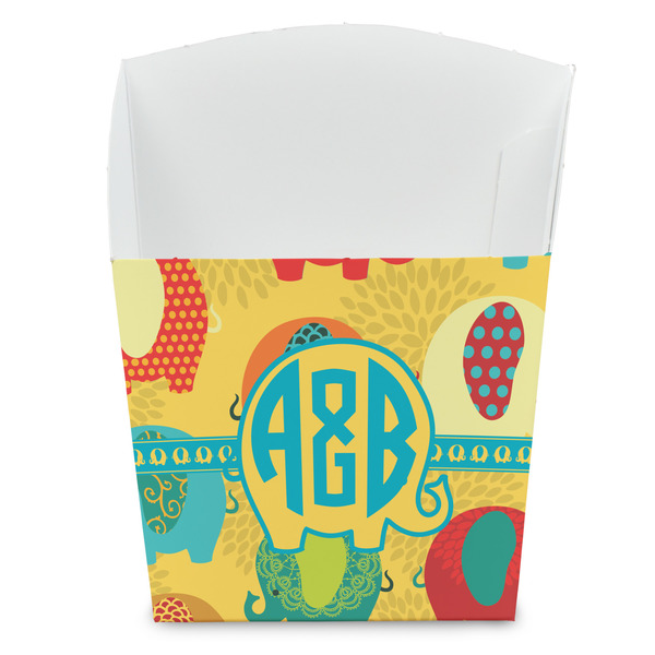 Custom Cute Elephants French Fry Favor Boxes (Personalized)