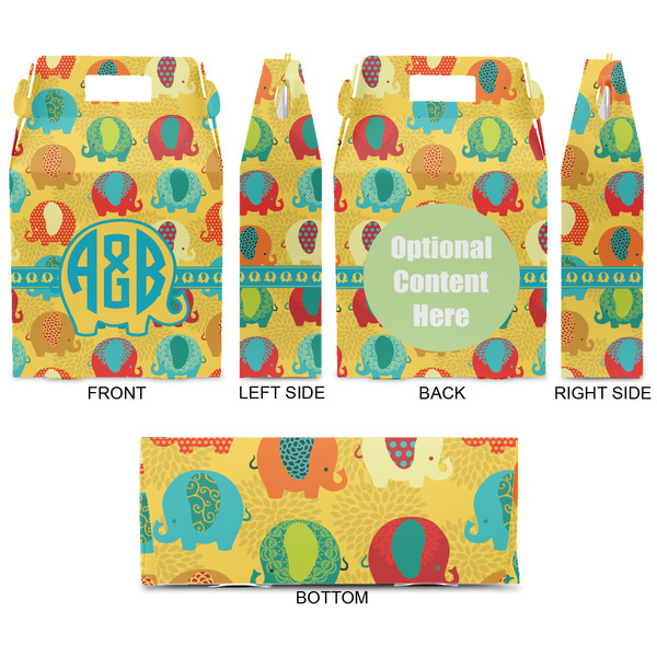 Cute Elephants Gable Favor Box - Approval