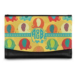 Cute Elephants Genuine Leather Women's Wallet - Small (Personalized)