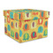 Cute Elephants Gift Boxes with Lid - Canvas Wrapped - Large - Front/Main