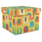 Cute Elephants Gift Boxes with Lid - Canvas Wrapped - XX-Large - Front/Main