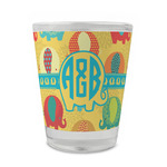 Cute Elephants Glass Shot Glass - 1.5 oz - Set of 4 (Personalized)